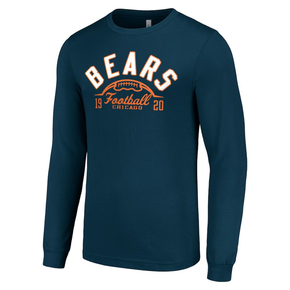 Chicago Bears Starter Half Ball Team Long Sleeve T-Shirt Navy - NFL