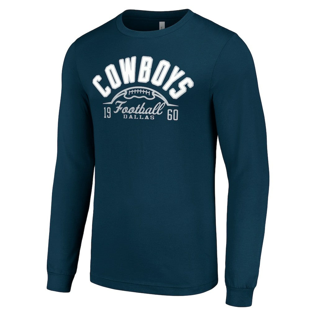 Dallas Cowboys Starter Half Ball Team Long Sleeve T-Shirt Navy - NFL