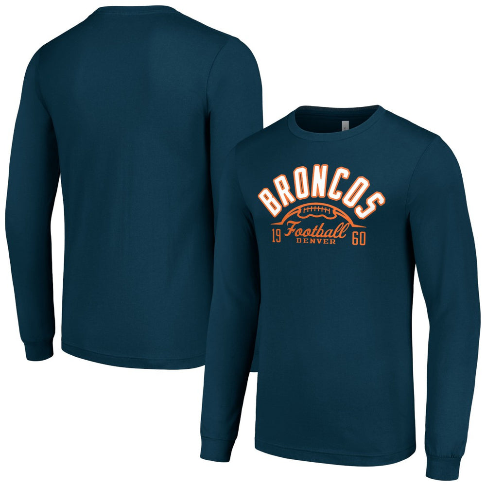 Denver Broncos Starter Half Ball Team Long Sleeve T-Shirt Navy - NFL