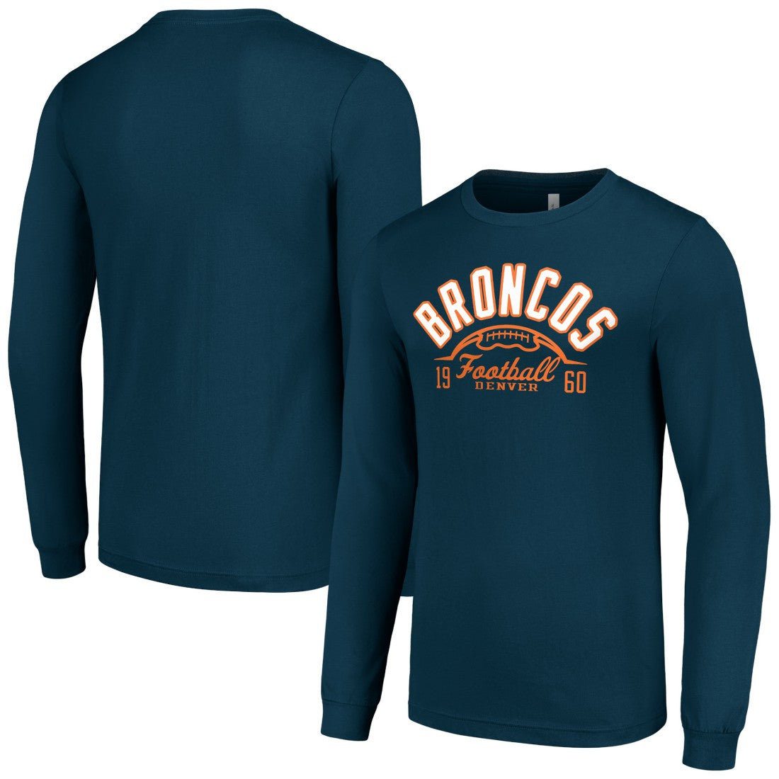 Denver Broncos Starter Half Ball Team Long Sleeve T-Shirt Navy - NFL