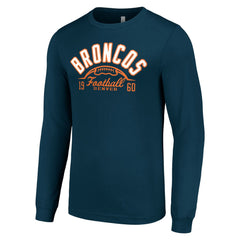 Denver Broncos Starter Half Ball Team Long Sleeve T-Shirt Navy - NFL