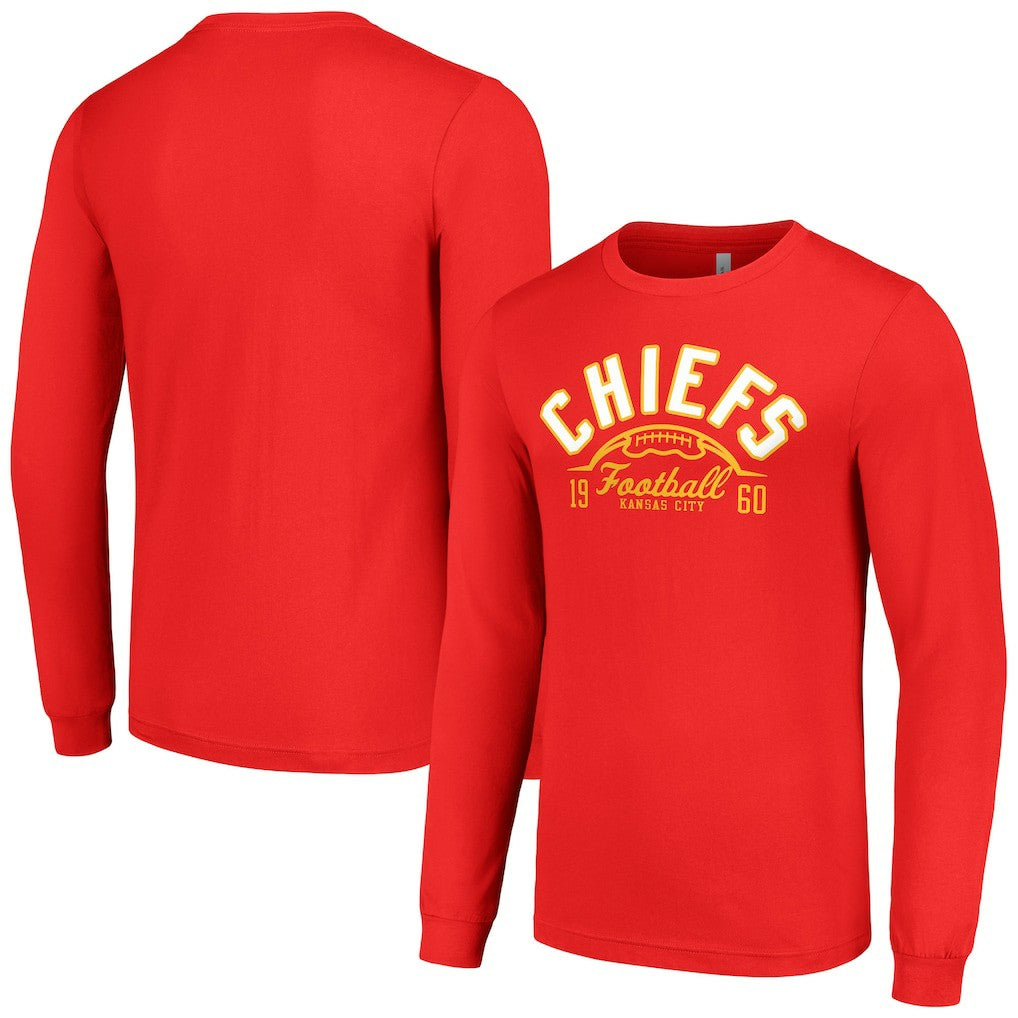Kansas City Chiefs Starter Half Ball Team Long Sleeve T-Shirt Red - NFL