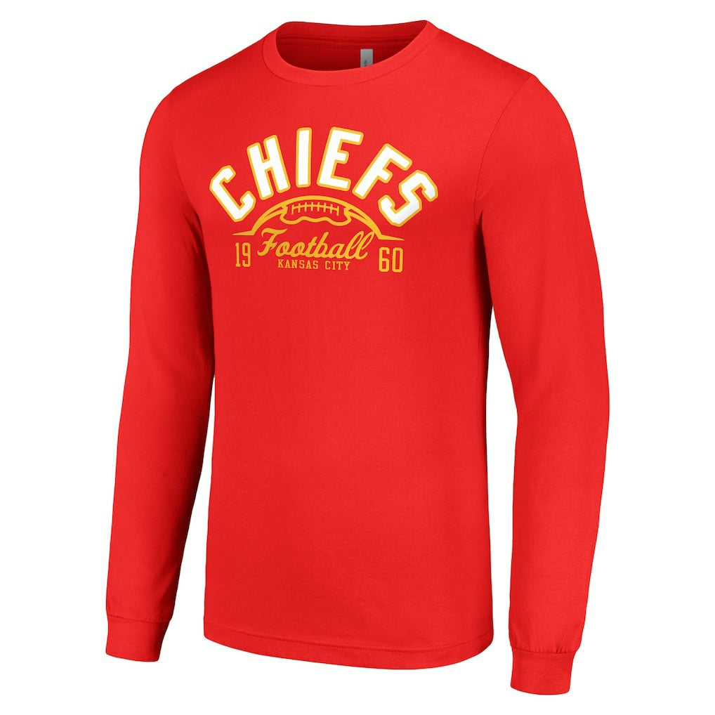 Kansas City Chiefs Starter Half Ball Team Long Sleeve T-Shirt Red - NFL