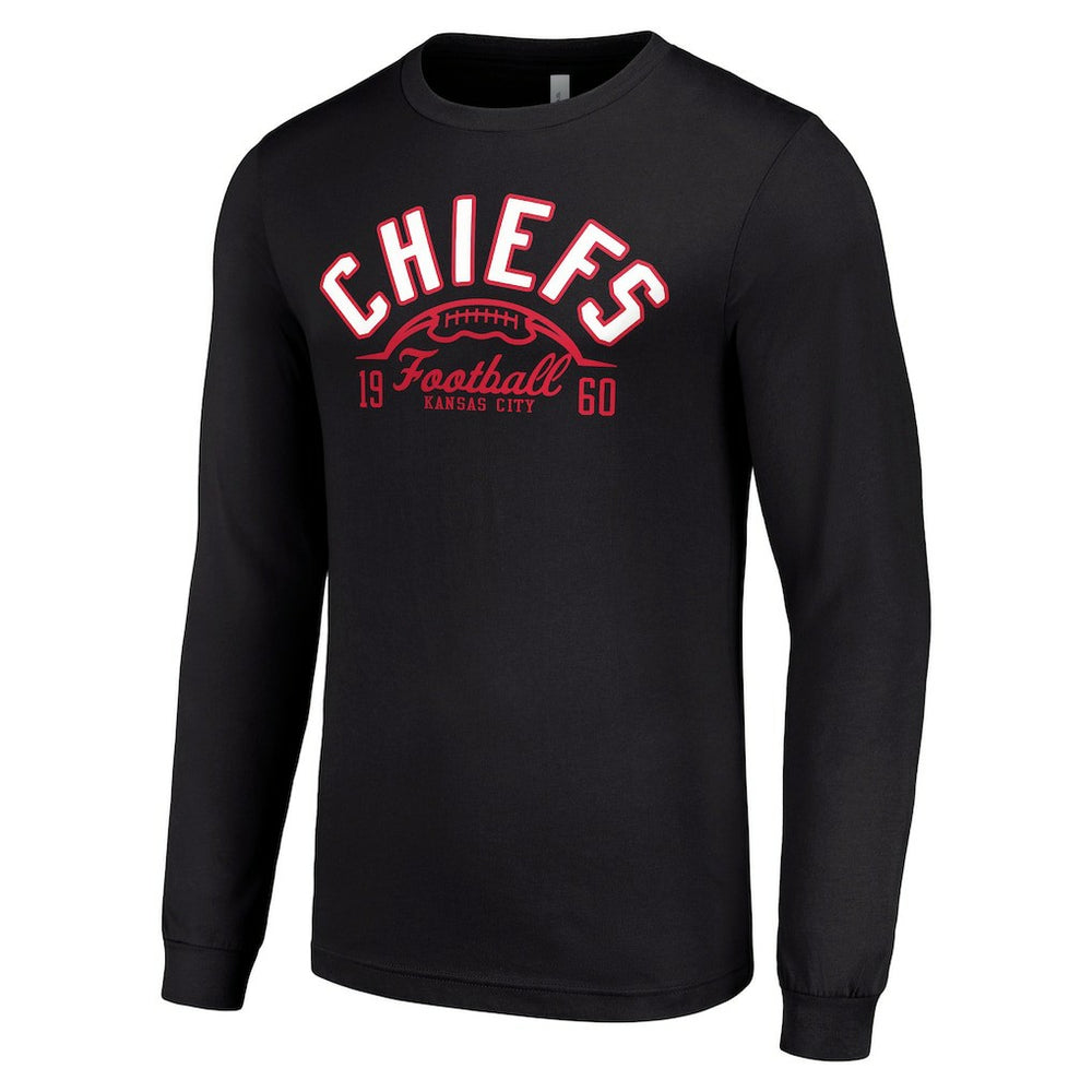 Kansas City Chiefs Starter Half Ball Team Long Sleeve T-Shirt Black - NFL