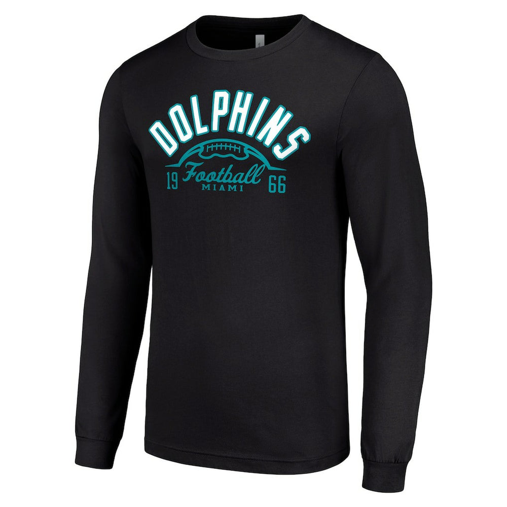 Miami Dolphins Starter Half Ball Team Long Sleeve T-Shirt Black - NFL