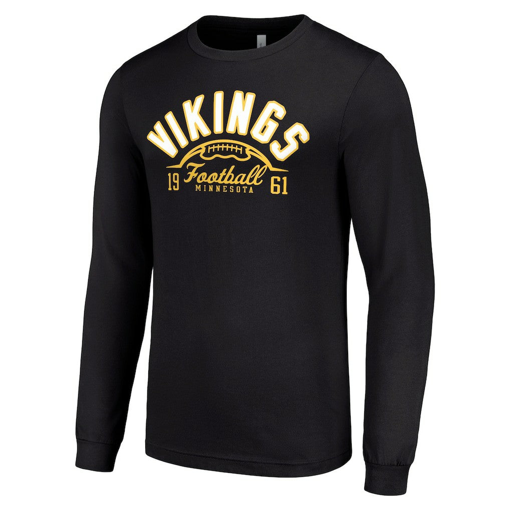 Minnesota Vikings Starter Half Ball Team Long Sleeve T-Shirt Black - NFL