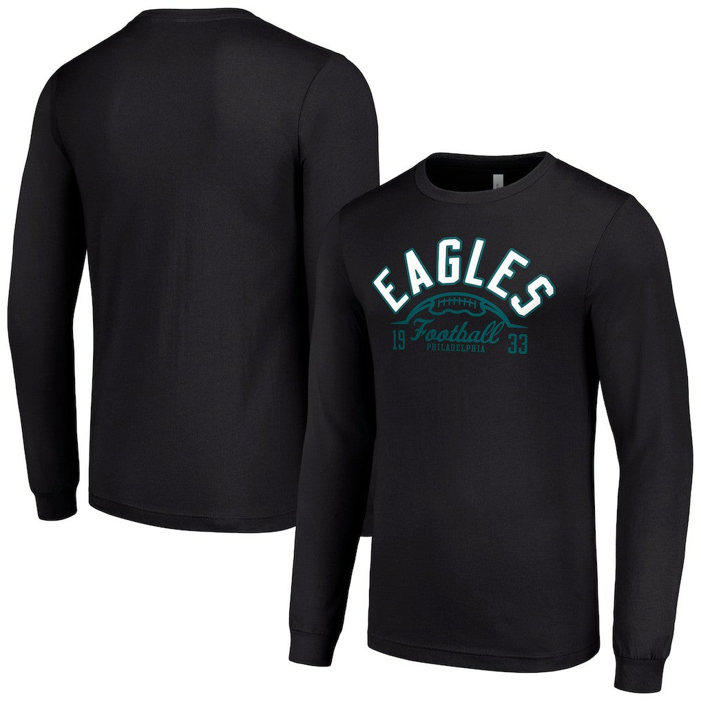 Philadelphia Eagles Starter Half Ball Team Long Sleeve T-Shirt Black - NFL