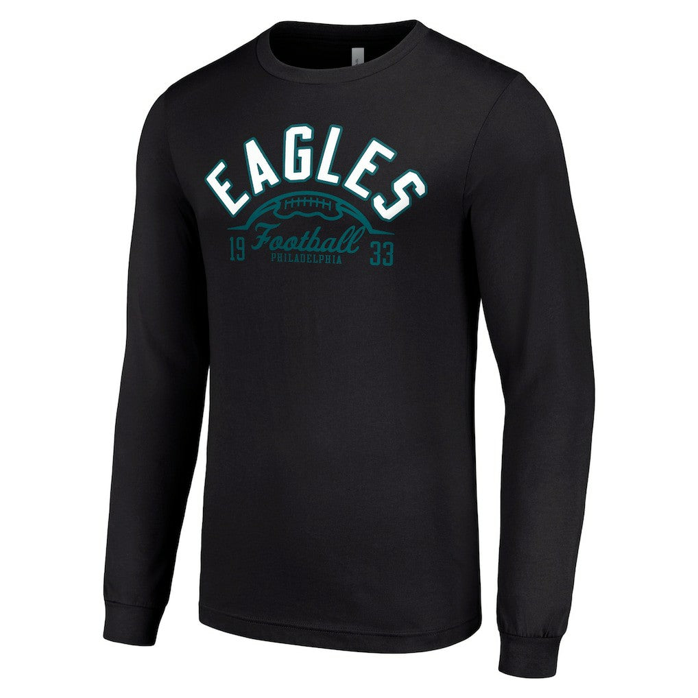 Philadelphia Eagles Starter Half Ball Team Long Sleeve T-Shirt Black - NFL