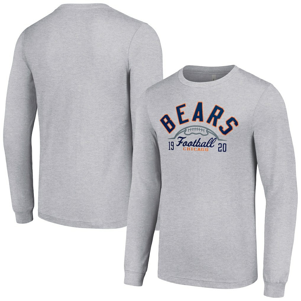 Chicago Bears Starter Half Ball Team Long Sleeve T-Shirt Heather Gray - NFL