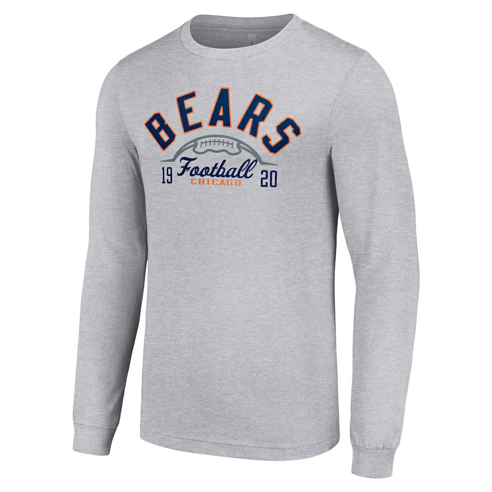 Chicago Bears Starter Half Ball Team Long Sleeve T-Shirt Heather Gray - NFL