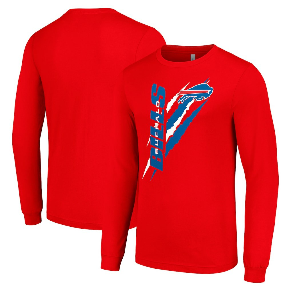 Buffalo Bills Starter Color Scratch Long Sleeve T-Shirt Red - NFL