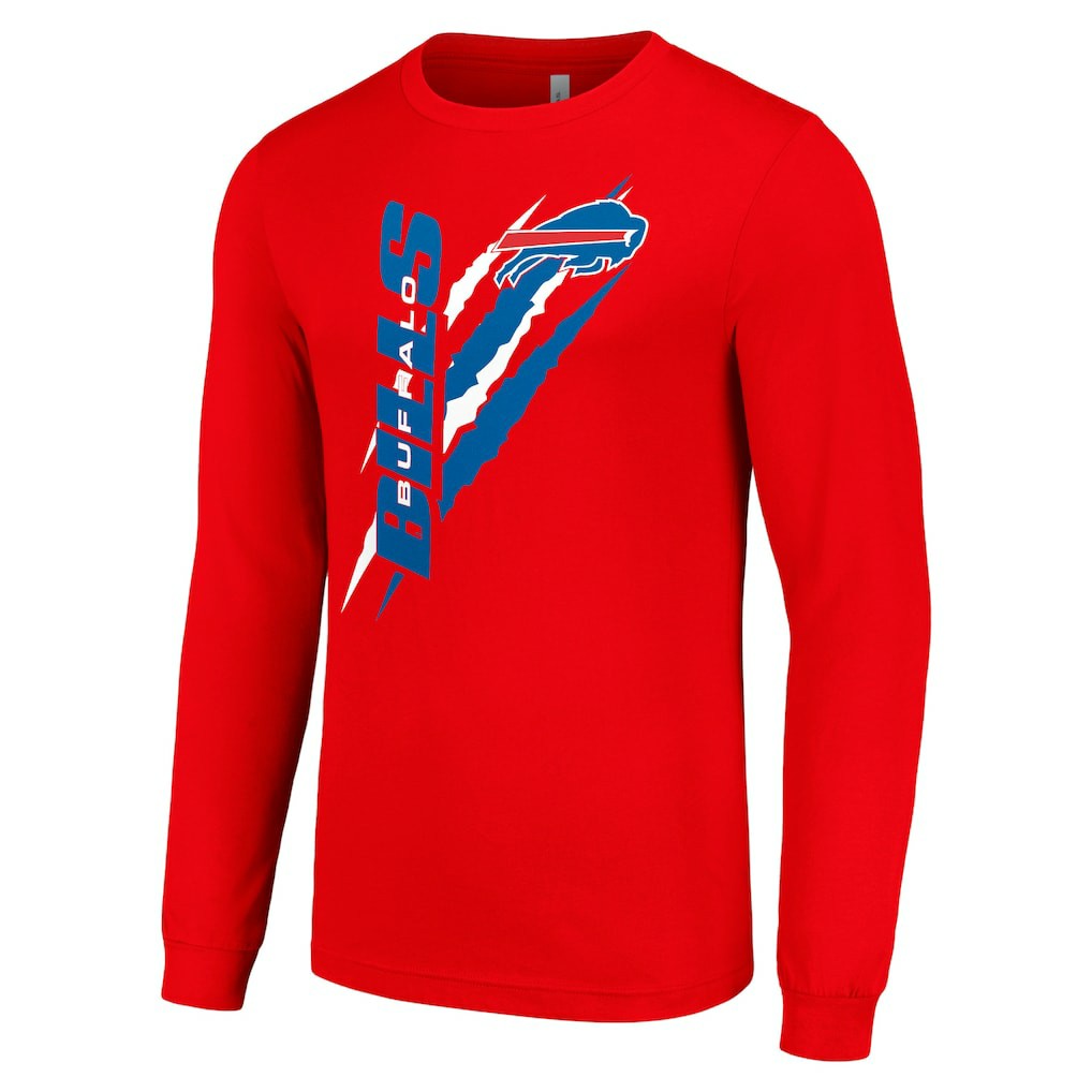 Buffalo Bills Starter Color Scratch Long Sleeve T-Shirt Red - NFL