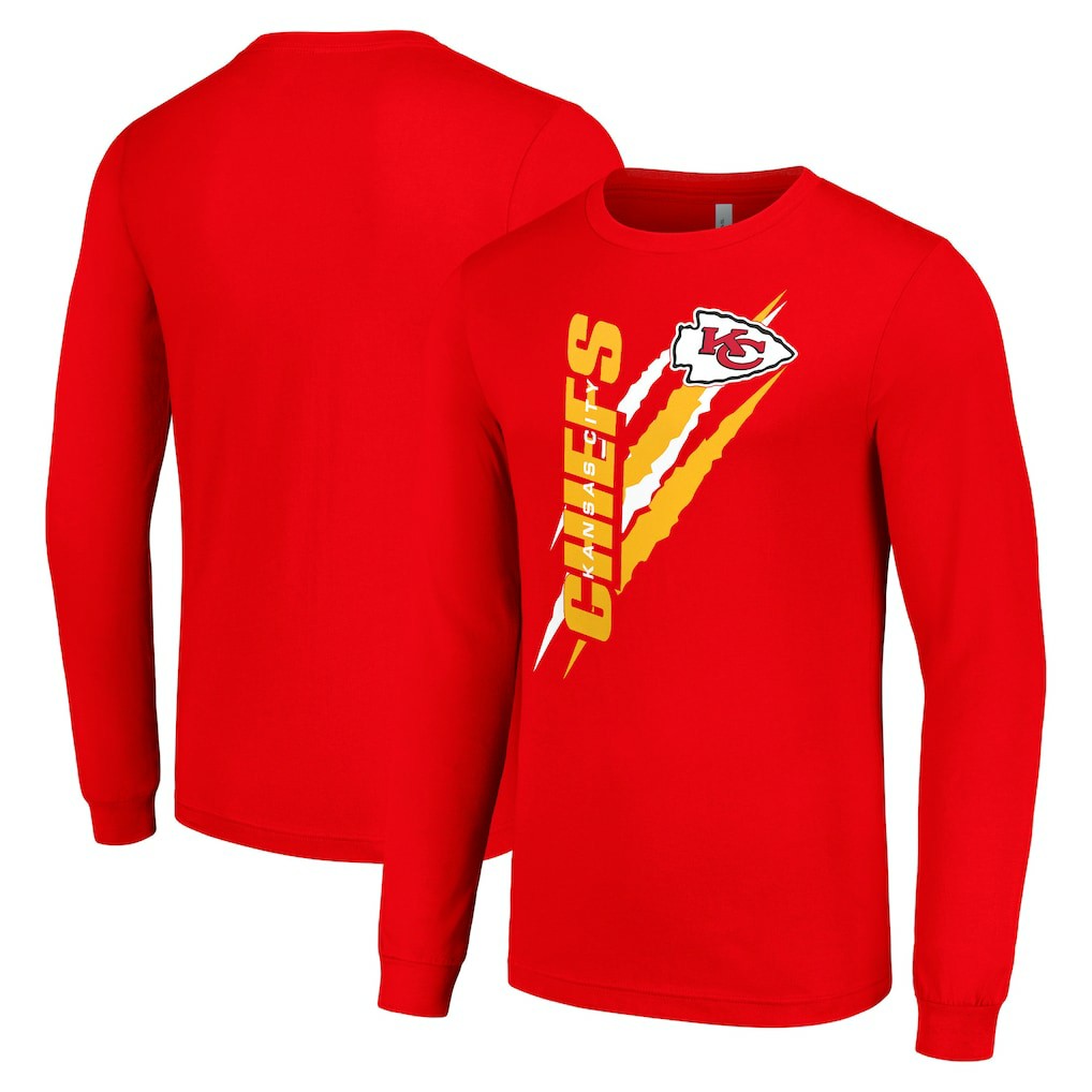Kansas City Chiefs Starter Color Scratch Long Sleeve T-Shirt Red - NFL