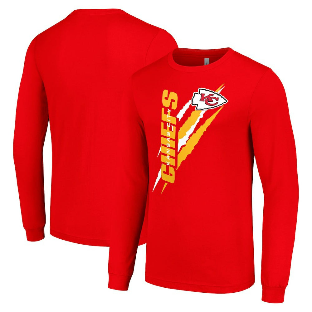 Kansas City Chiefs Starter Color Scratch Long Sleeve T-Shirt Red - NFL