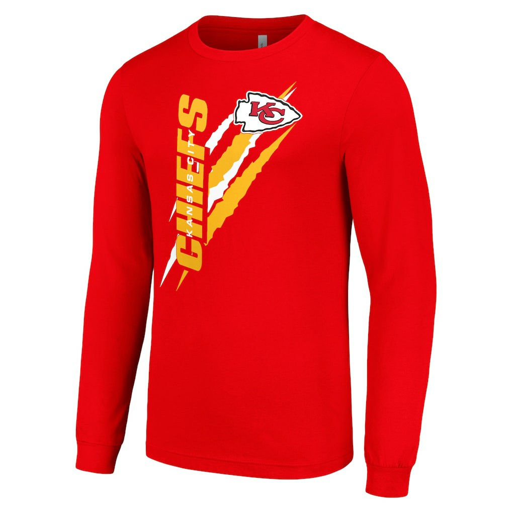 Kansas City Chiefs Starter Color Scratch Long Sleeve T-Shirt Red - NFL