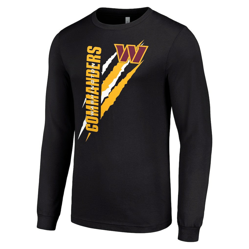 Washington Commanders Starter Color Scratch Long Sleeve T-Shirt Black - NFL