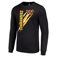 Washington Commanders Starter Color Scratch Long Sleeve T-Shirt Black - NFL