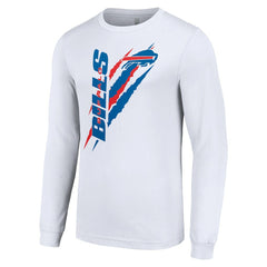 Buffalo Bills Starter Color Scratch Long Sleeve T-Shirt White - NFL