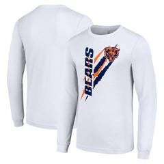 Chicago Bears Starter Color Scratch Long Sleeve T-Shirt White - NFL