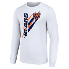 Chicago Bears Starter Color Scratch Long Sleeve T-Shirt White - NFL