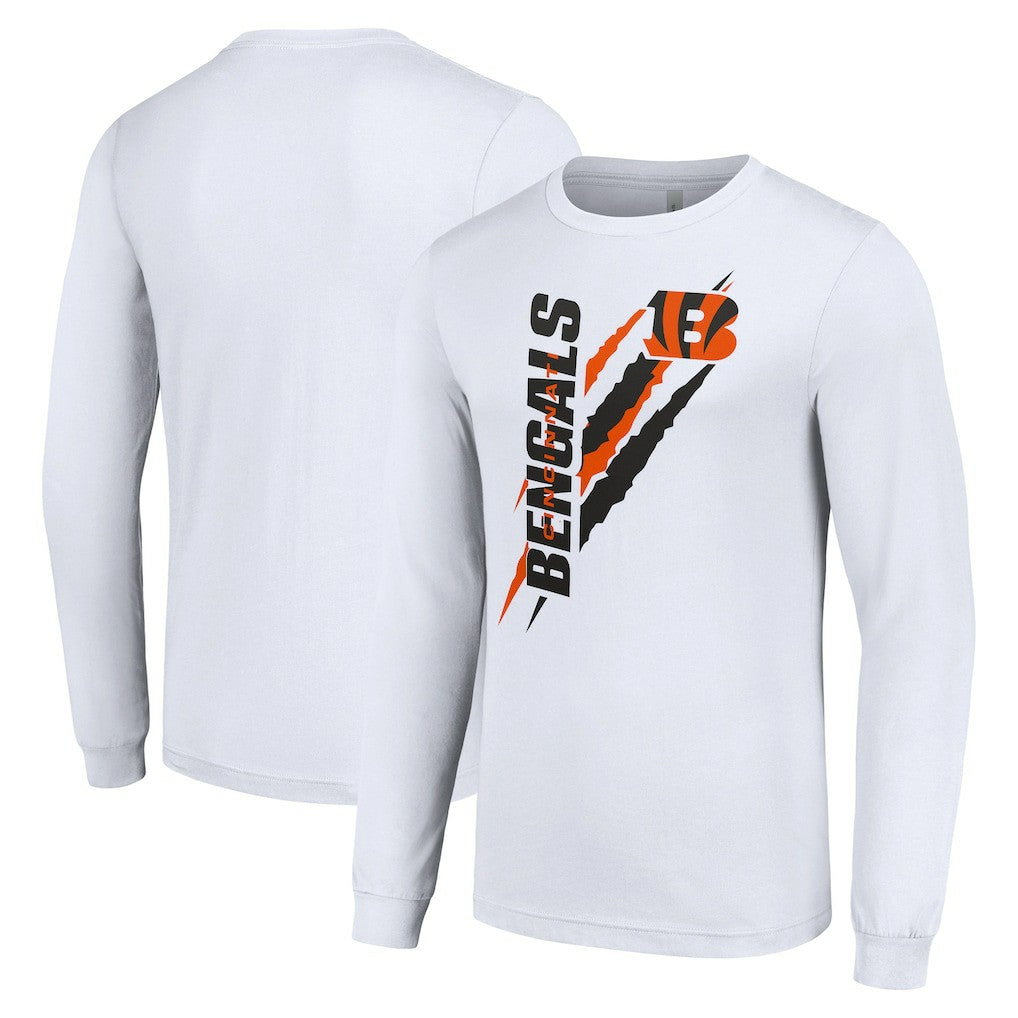 Cincinnati Bengals Starter Color Scratch Long Sleeve T-Shirt White - NFL