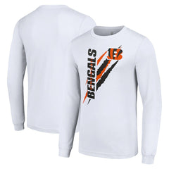 Cincinnati Bengals Starter Color Scratch Long Sleeve T-Shirt White - NFL
