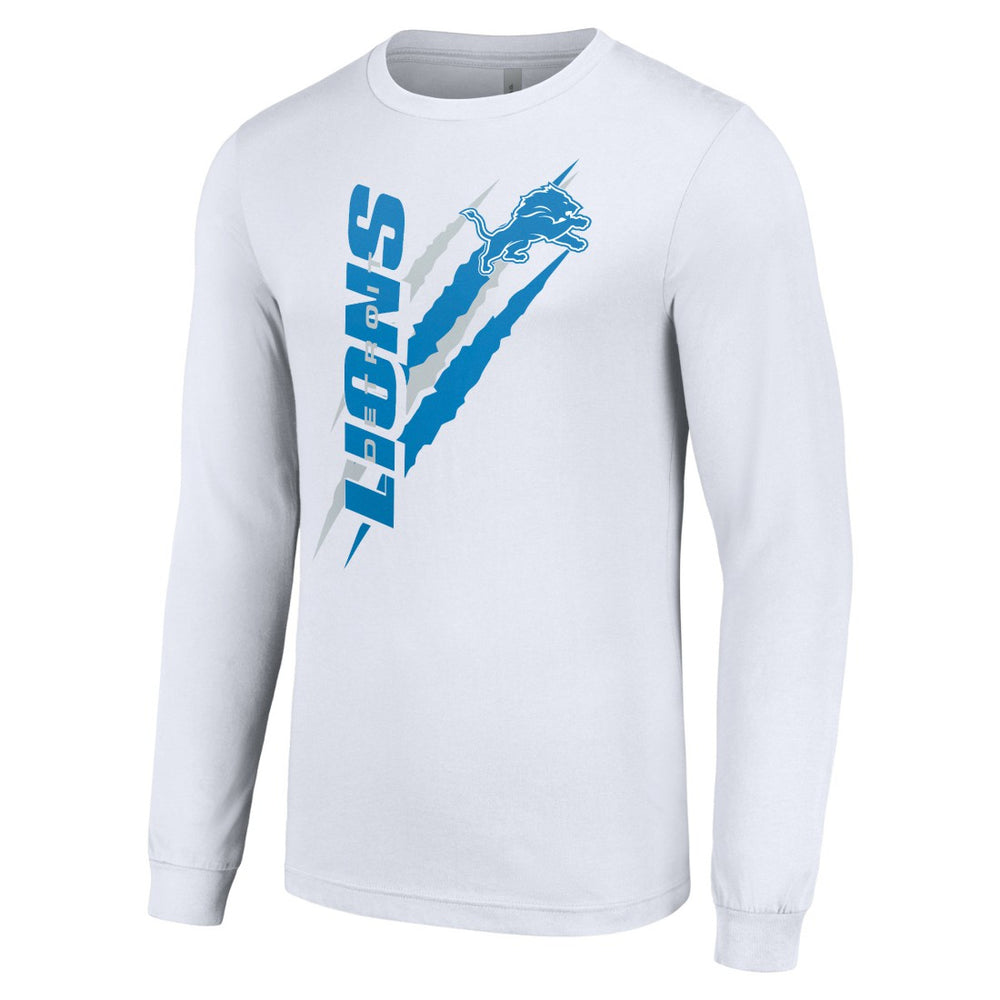 Detroit Lions Starter Color Scratch Long Sleeve T-Shirt White - NFL
