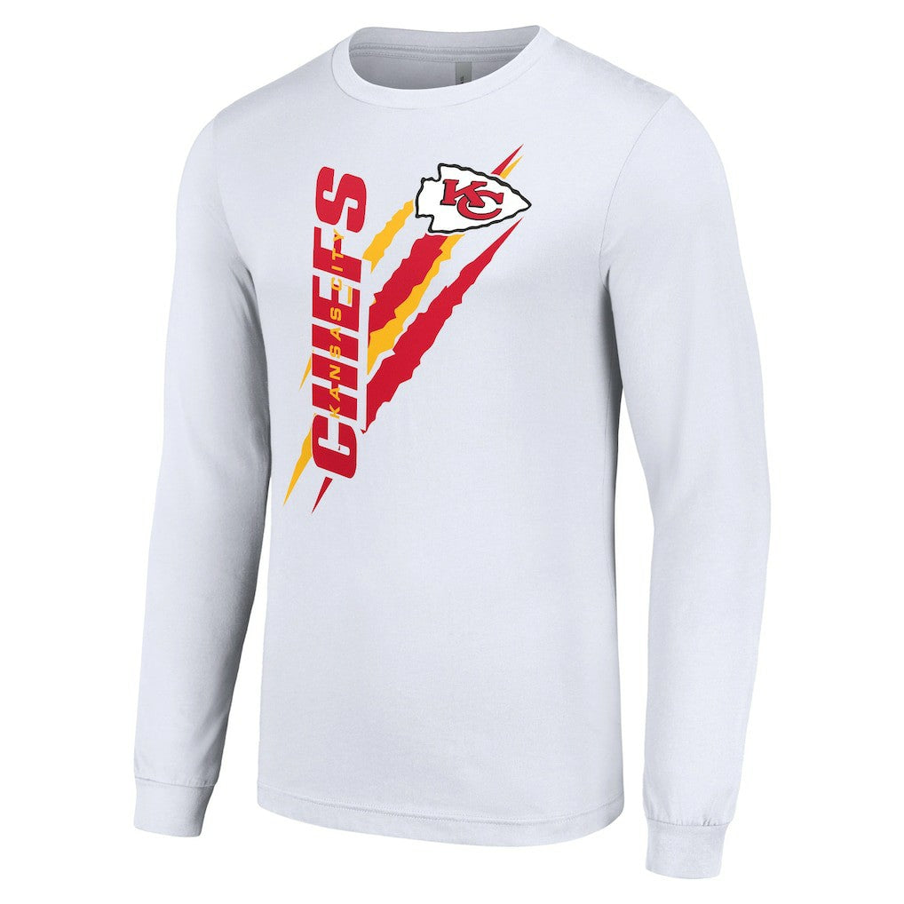 Kansas City Chiefs Starter Color Scratch Long Sleeve T-Shirt White - NFL