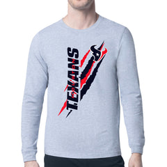 Houston Texans Starter Color Scratch Long Sleeve T-Shirt Heather Gray - NFL