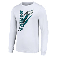 Philadelphia Eagles Starter Color Scratch Long Sleeve T-Shirt White - NFL
