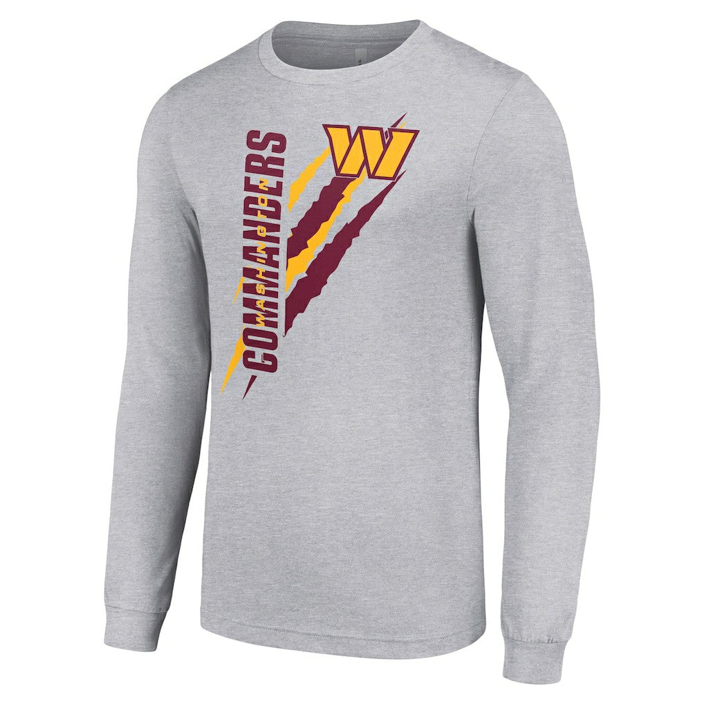 Washington Commanders Starter Color Scratch Long Sleeve T-Shirt Heather Gray - NFL
