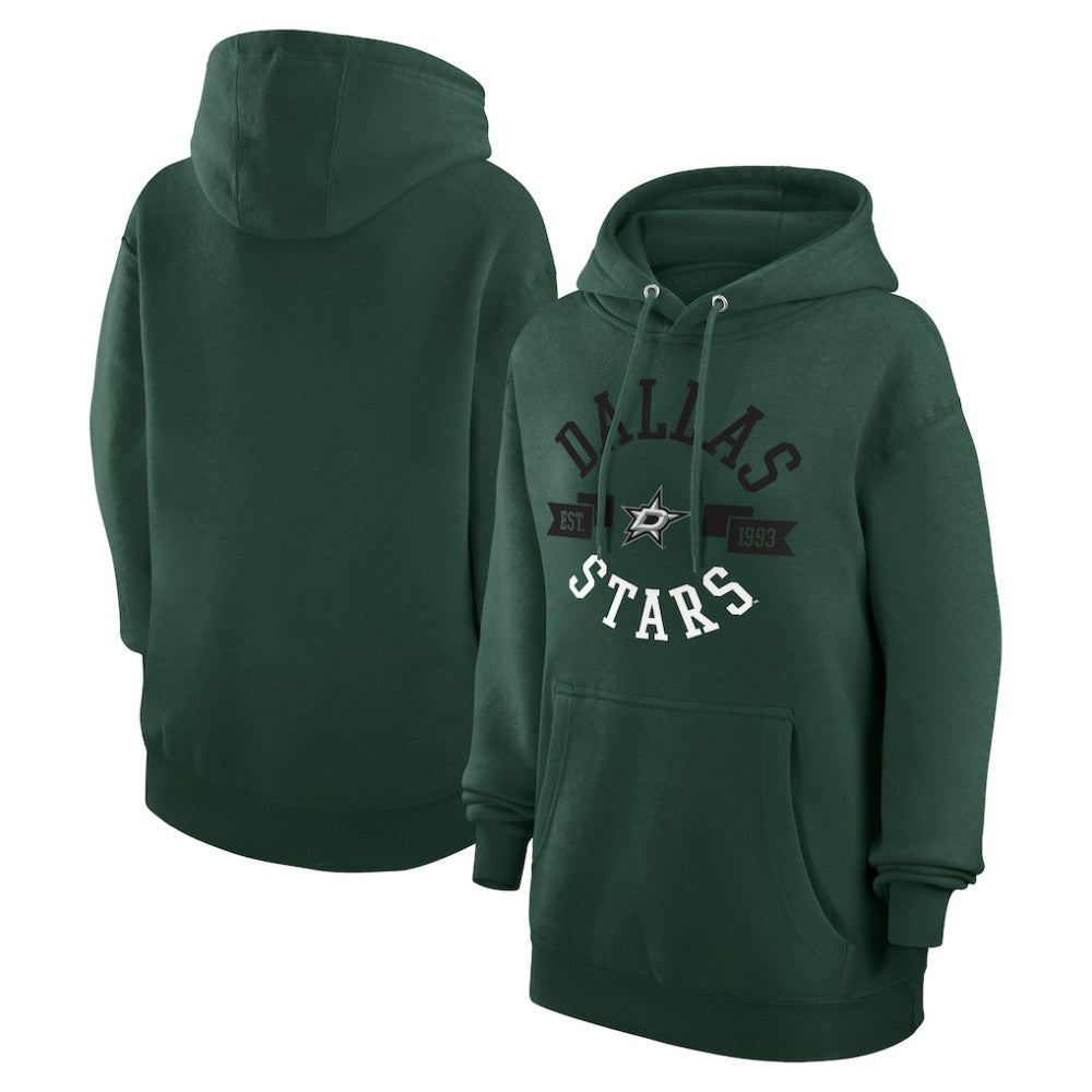 Dallas Stars - G-III 4Her by Carl Banks Women's City Graphic Fleece Pullover Hoodie Green