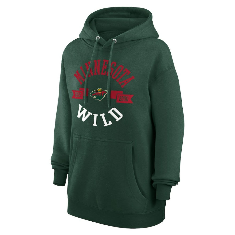 Minnesota Wild - G-III 4Her by Carl Banks Women's City Graphic Fleece Pullover Hoodie Green