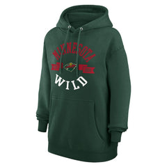 Minnesota Wild - G-III 4Her by Carl Banks Women's City Graphic Fleece Pullover Hoodie Green