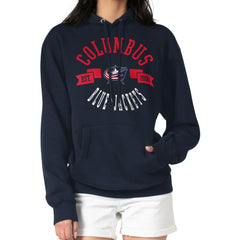 Columbus Blue Jackets - G-III 4Her by Carl Banks Women's City Graphic Fleece Pullover Hoodie Navy