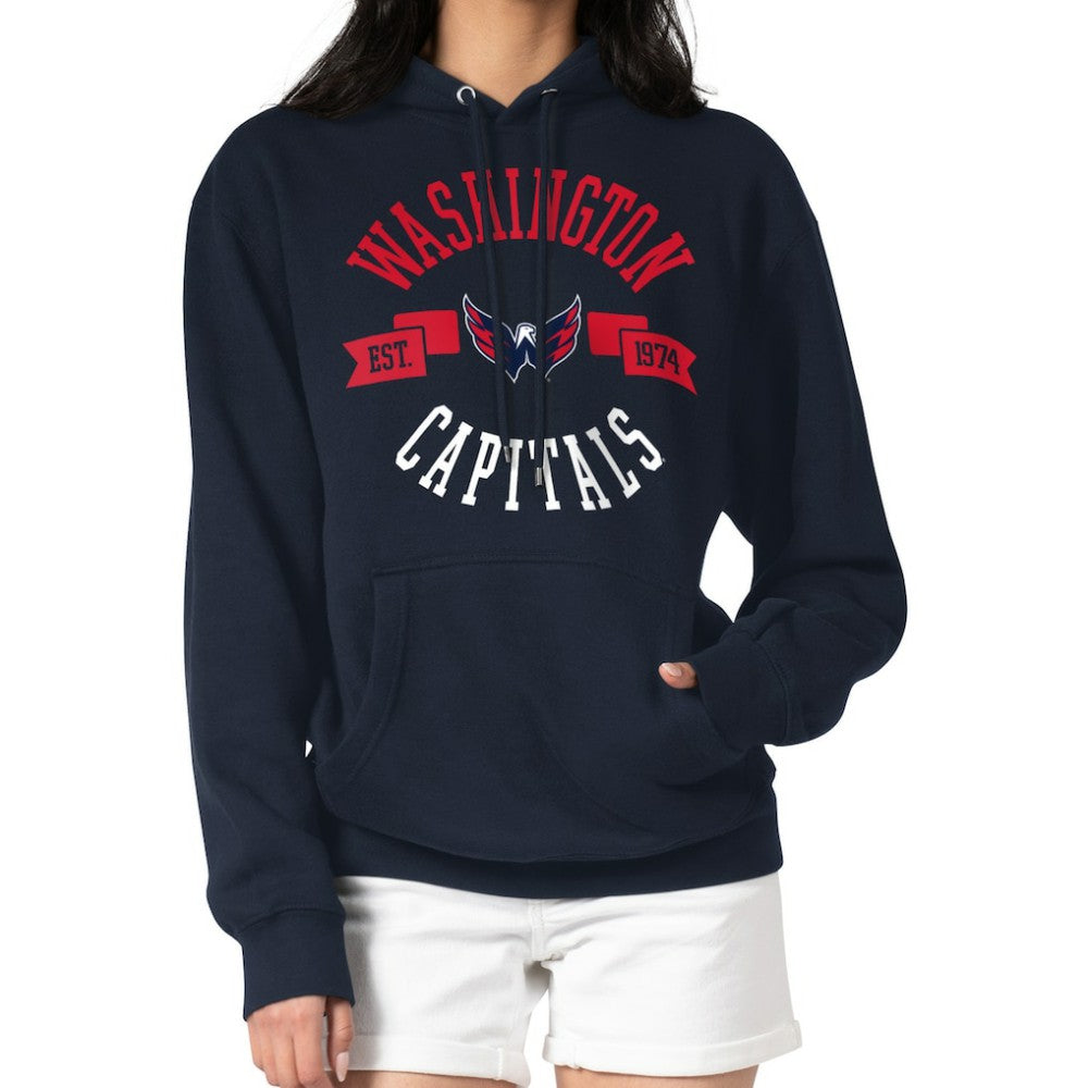 Washington Capitals G-III 4Her by Carl Banks Women's City Graphic Fleece Pullover Hoodie Navy