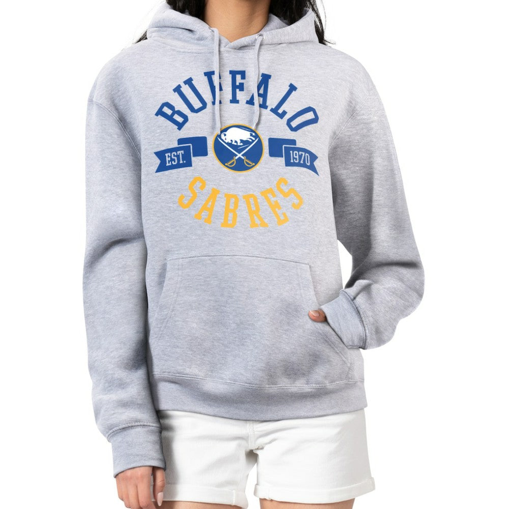 Buffalo Sabres - G-III 4Her by Carl Banks Women's City Graphic Fleece Pullover Hoodie Heather Gray