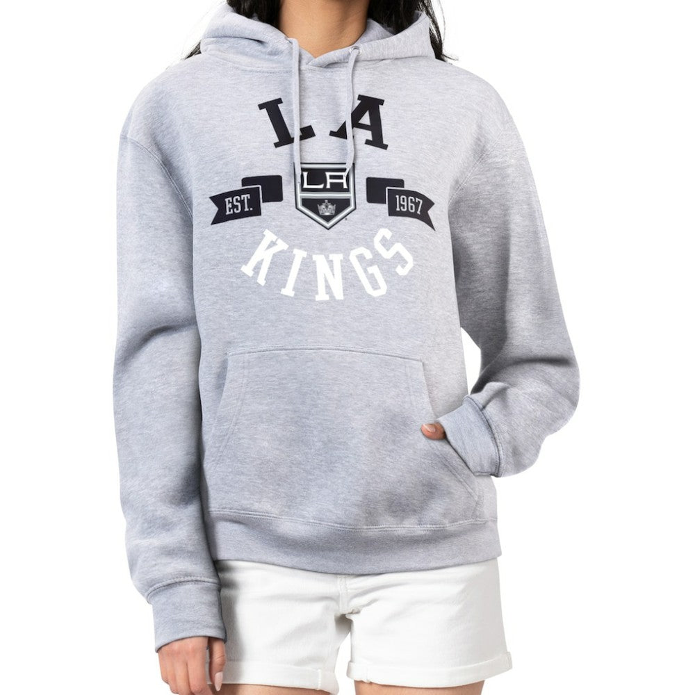 Los Angeles Kings - G-III 4Her by Carl Banks Women's City Graphic Fleece Pullover Hoodie Heather Gray