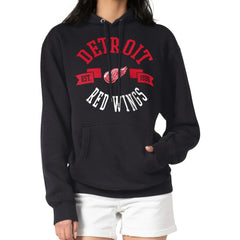 Detroit Red Wings - G-III 4Her by Carl Banks Women's City Graphic Fleece Pullover Hoodie Black