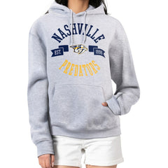 Nashville Predators - G-III 4Her by Carl Banks Women's City Graphic Fleece Pullover Hoodie Heather Gray