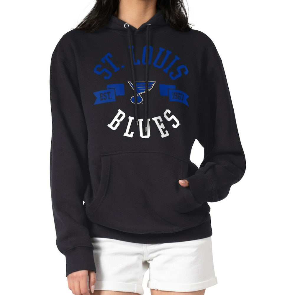 St. Louis Blues - G-III 4Her by Carl Banks Women's City Graphic Fleece Pullover Hoodie Black