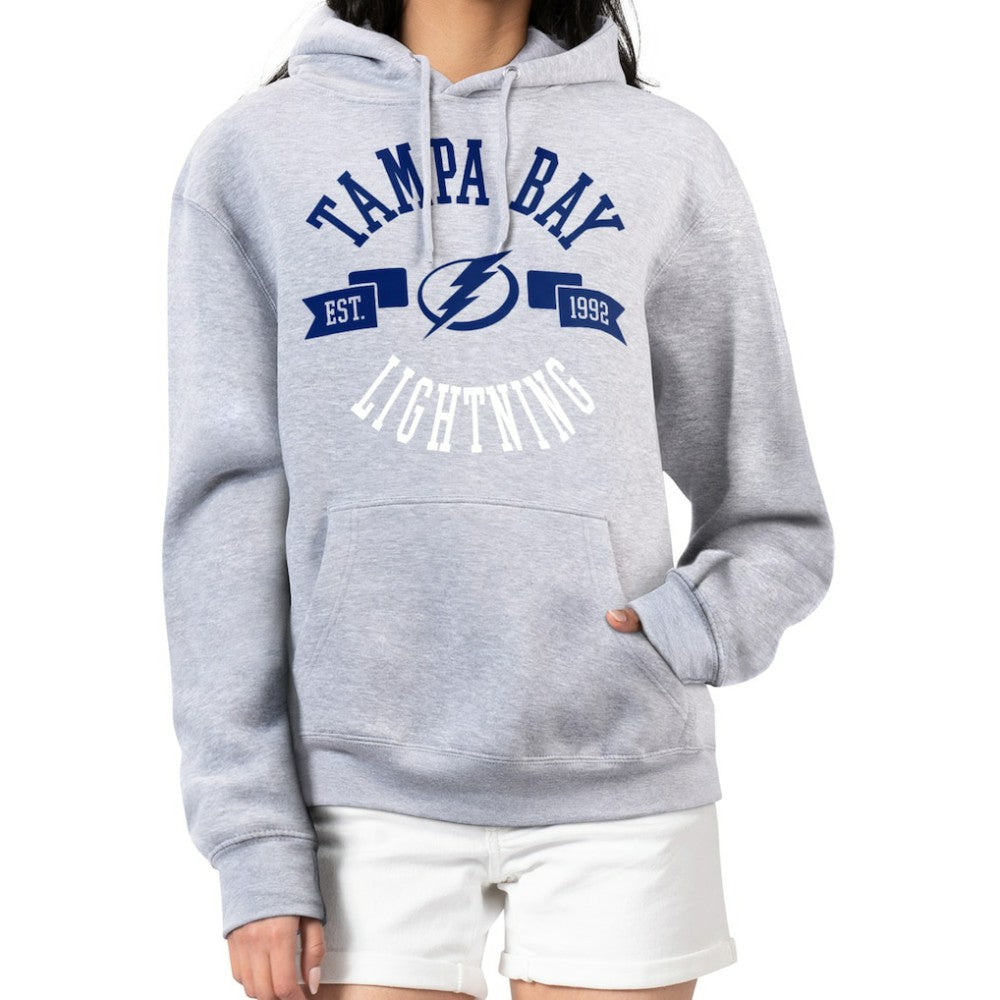 Tampa Bay Lightning - G-III 4Her by Carl Banks Women's City Graphic Fleece Pullover Hoodie Heather Gray