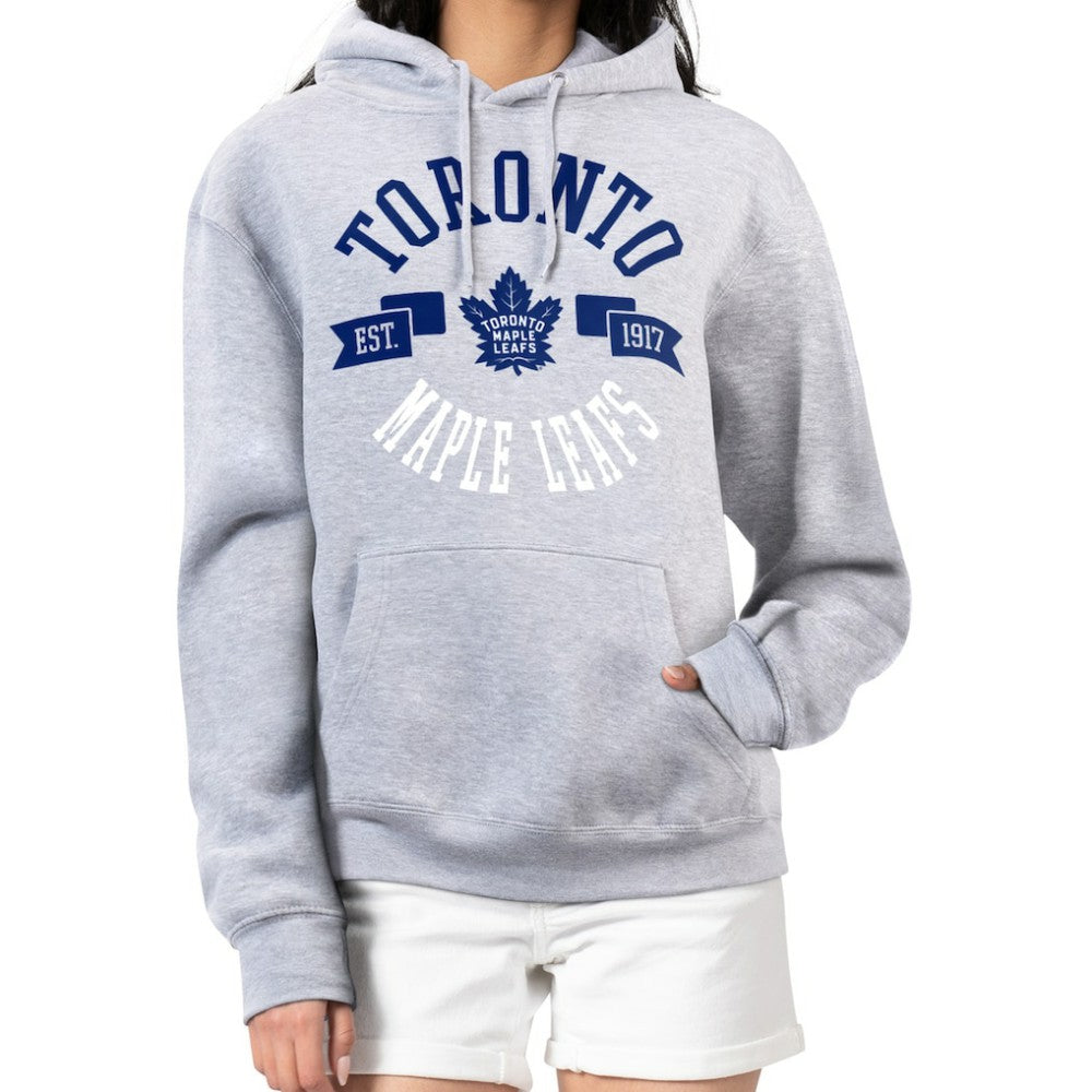 Toronto Maple Leafs - G-III 4Her by Carl Banks Women's City Graphic Fleece Pullover Hoodie Heather Gray