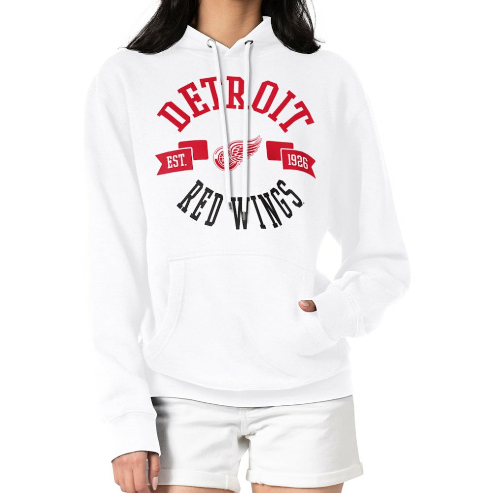 Detroit Red Wings - G-III 4Her by Carl Banks Women's City Graphic Fleece Pullover Hoodie White