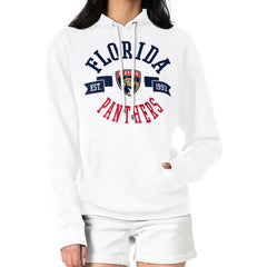Florida Panthers - G-III 4Her by Carl Banks Women's City Graphic Fleece Pullover Hoodie White