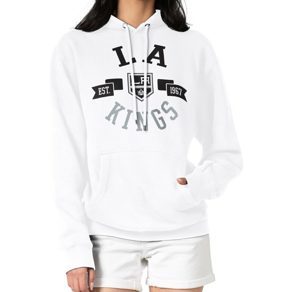 Los Angeles Kings - G-III 4Her by Carl Banks Women's City Graphic Fleece Pullover Hoodie White