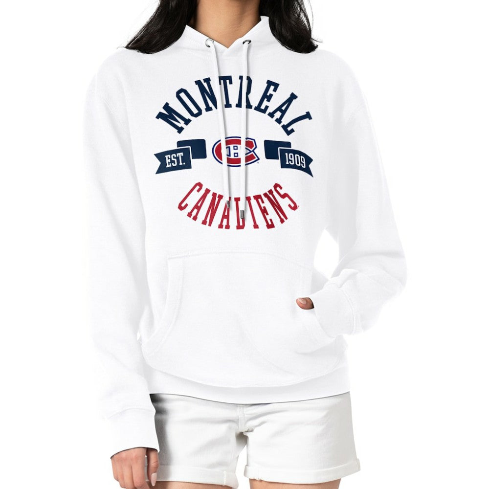 Montreal Canadiens - G-III 4Her by Carl Banks Women's City Graphic Fleece Pullover Hoodie White