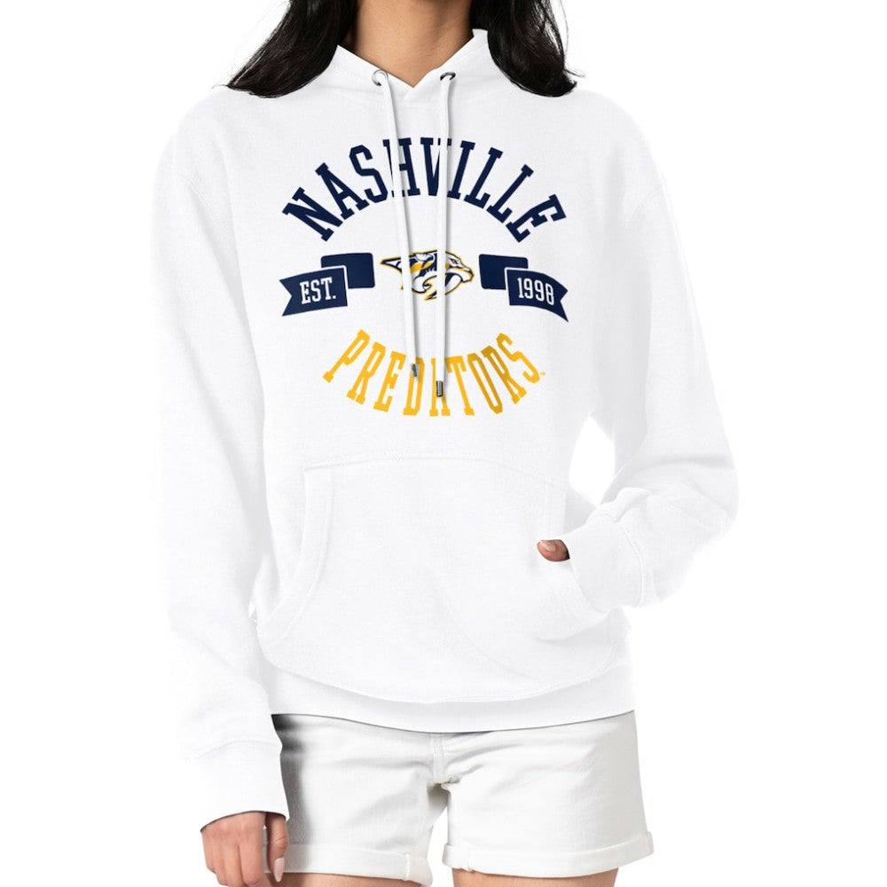 Nashville Predators - G-III 4Her by Carl Banks Women's City Graphic Fleece Pullover Hoodie White