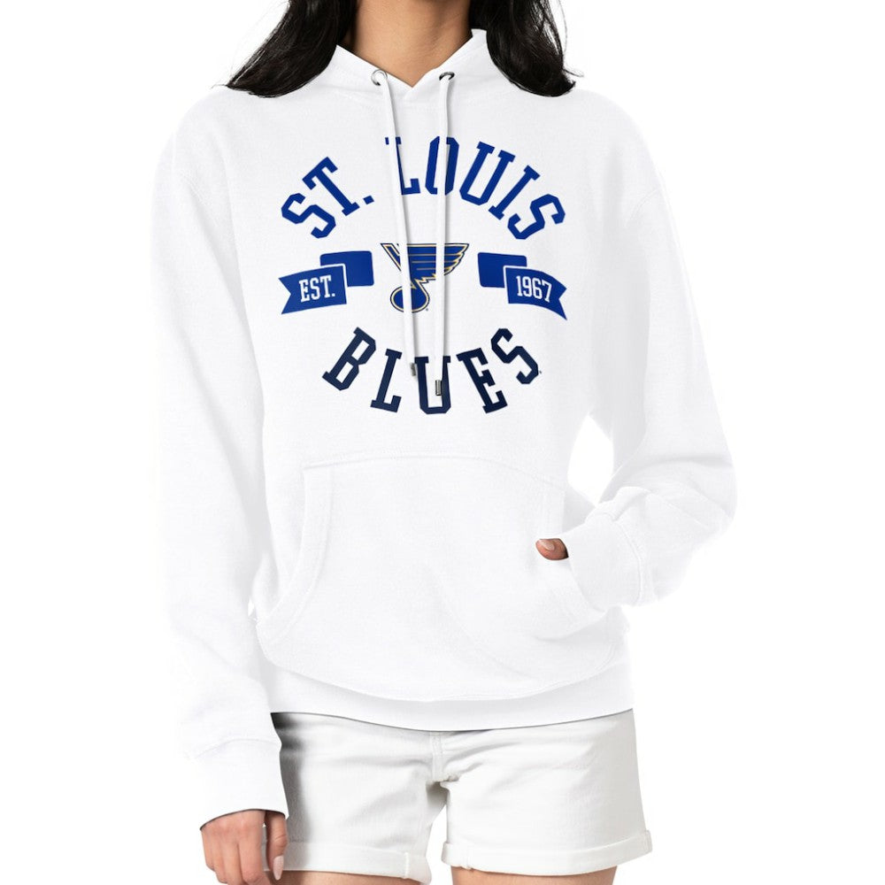 St. Louis Blues - G-III 4Her by Carl Banks Women's City Graphic Fleece Pullover Hoodie White