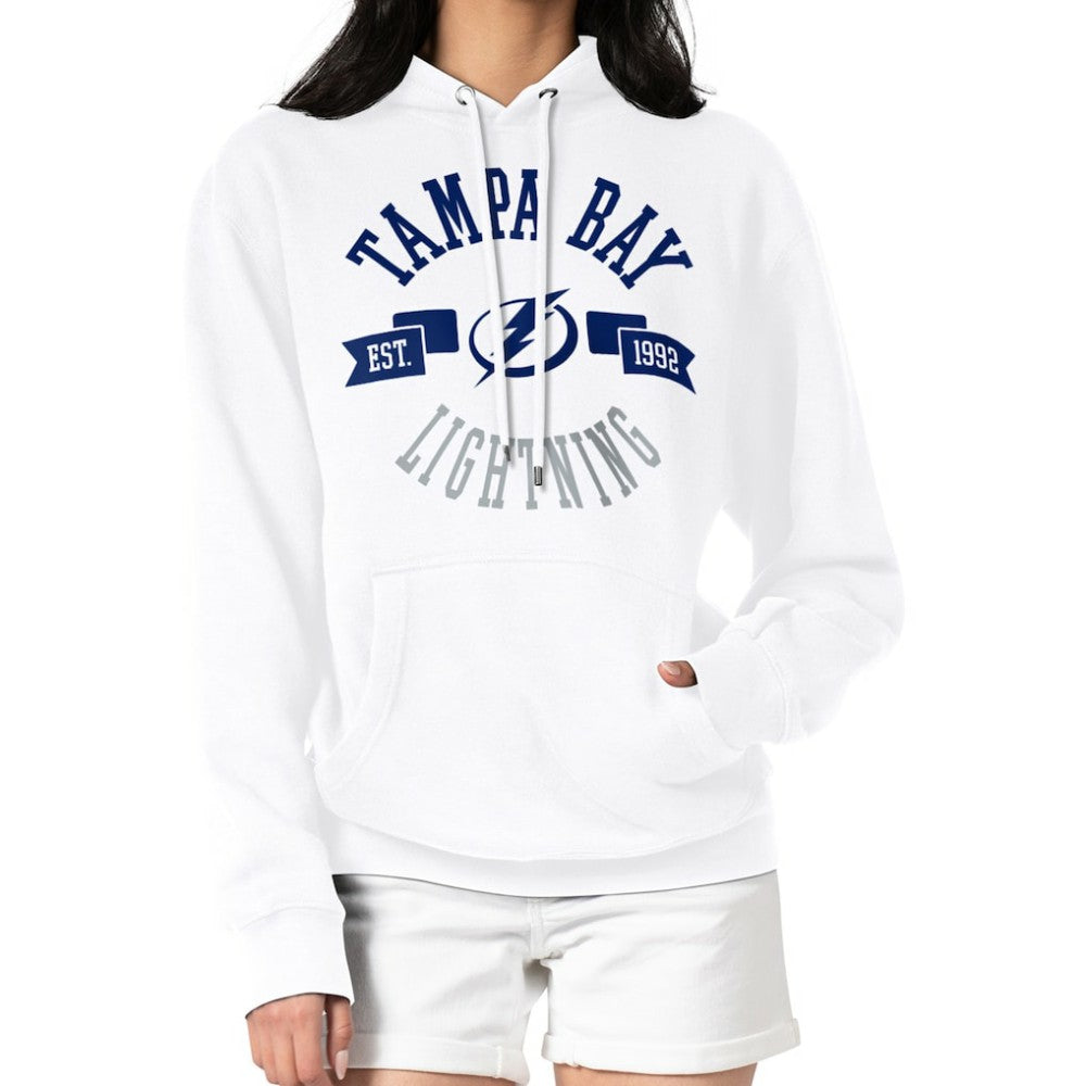 Tampa Bay Lightning - G-III 4Her by Carl Banks Women's City Graphic Fleece Pullover Hoodie White